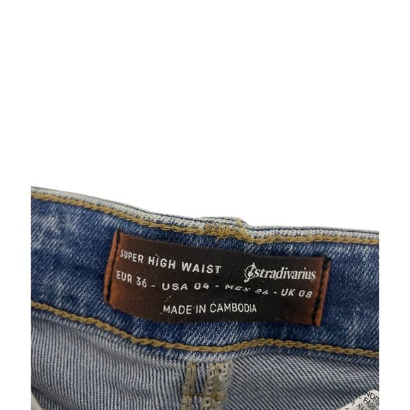 Stradivarius Womens Skinny Jeans EU 36 US 4 High Waist Blue Denim 4858/747 NWT - Picture 4 of 16